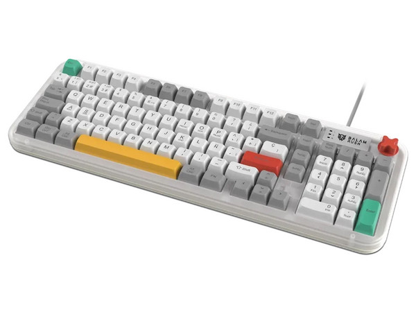 Teclado Gamer Balam Rush Warstrike Frost KG500F RGB, Membrana, USB. Color Blanco. (Versión en Español).