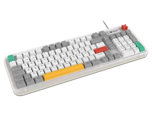 Teclado Gamer Balam Rush Warstrike Frost KG500F RGB, Membrana, USB. Color Blanco. (Versión en Español).