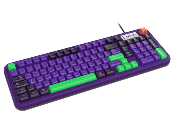 Teclado Gamer Balam Rush Warstrike Eva KG500E RGB, Membrana, USB. Color Morado. (Versión en Español).
