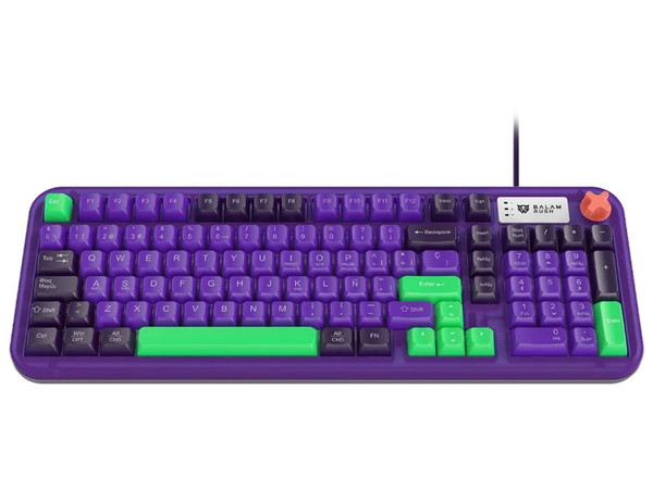 Teclado Gamer Balam Rush Warstrike Eva KG500E RGB, Membrana, USB. Color Morado. (Versión en Español).