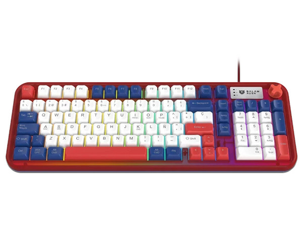 Teclado Gamer Balam Rush Warstrike Gunda KG500G RGB, Membrana, USB. Color Rojo. (Versión en Español).