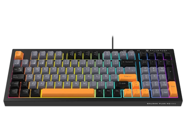 Teclado Gamer Balam Rush Balrak Plus KG480, Retroiluminación RGB, 19 Teclas Anti-ghosting, USB. Color Negro. (Versión en Español).