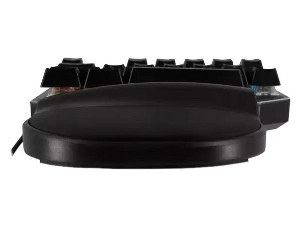 Teclado Mecánico Gamer Batauro Nelore NRL-100-GRD, de Una Mano, con Reposa Muñecas, Retroiluminación RGB. Color Negro.
