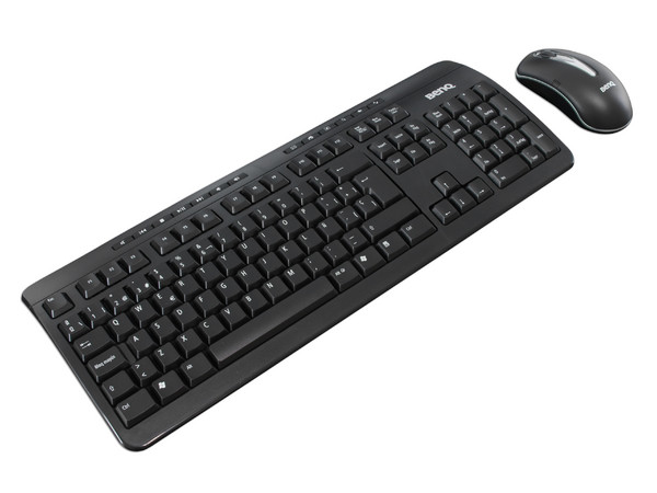 Teclado y Mouse Inalámbricos Benq X805, Español, USB/PS2, Color Negro.