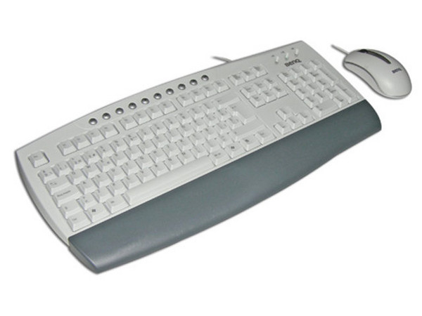 Teclado y Mouse Óptico Benq I100-P, Español, PS/2, Color Beige.