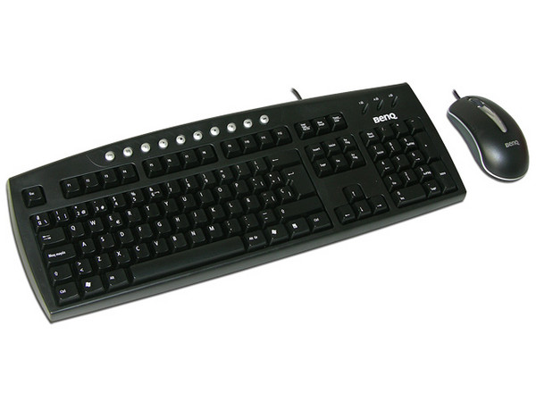 Teclado y Mouse óptico Benq I100-P, Español, PS/2, Color Negro.