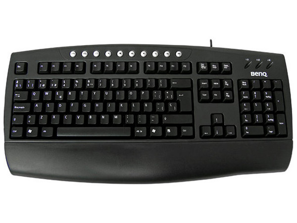 Teclado y Mouse óptico Benq I100-P, Español, PS/2, Color Negro.