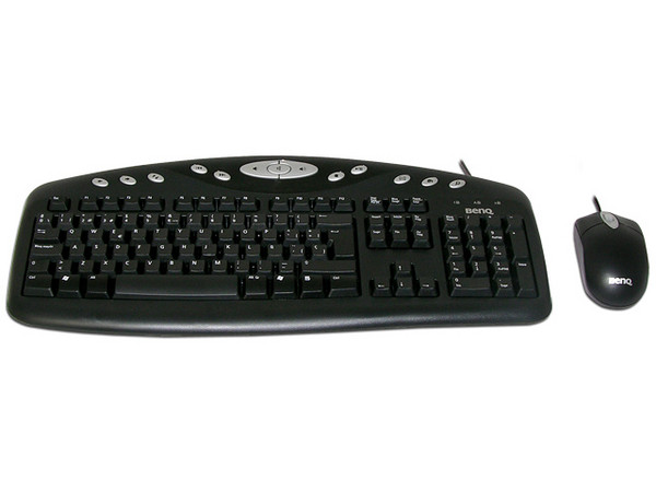 Teclado USB Multimedia y Mouse USB Benq I200, Español, Color Negro