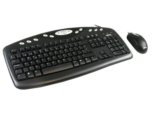 Teclado y Mouse óptico Benq I200, Español, USB/PS2, Color Negro.
