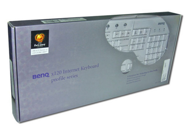 Teclado BenQ x120 en Español, PS/2. Color Gris
