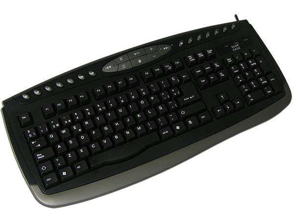 Teclado BlueCode Multimedia, PS/2, Color Negro.