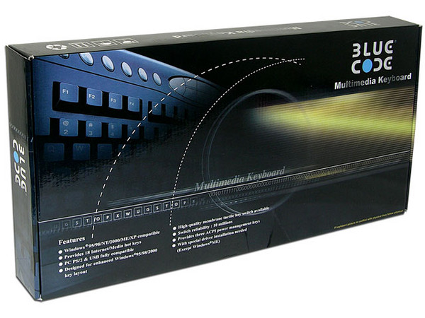 Teclado BlueCode Multimedia, PS/2, Color Negro.