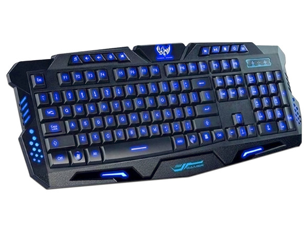 Teclado Gamer BRobotix 420028 con iluminación RGB Tricolor, USB.
