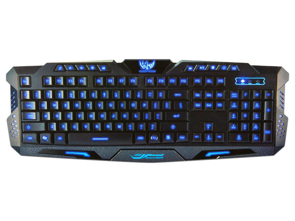Teclado Gamer BRobotix 420028 con iluminación RGB Tricolor, USB.