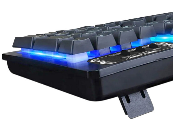 Teclado y Mouse BRobotix 458977 a prueba de agua, USB, RGB. Color Negro.