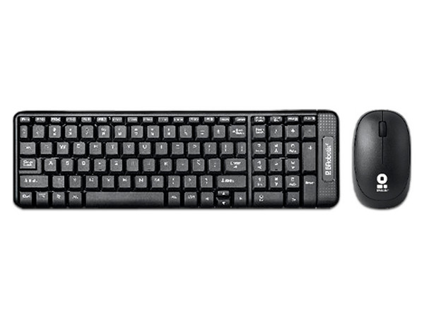 Kit de teclado y Mouse BRobotix, Inalámbrico, Color Negro.