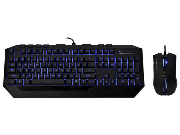 Teclado Gamer y Mouse CM STORM Devastator Gaming Combo, USB, LEDs azul.