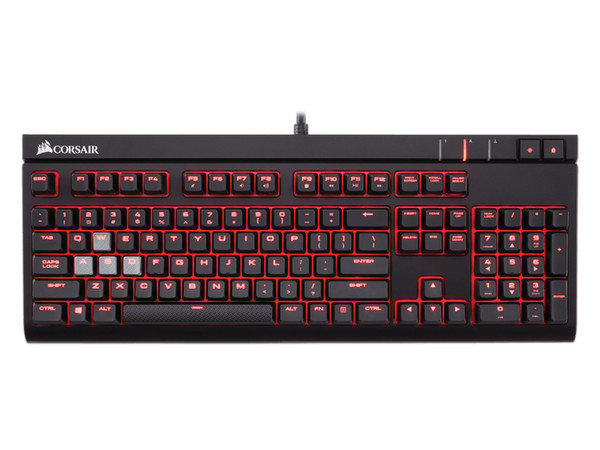 Teclado Gamer Mecánico Corsair Strafe Cherry MX, LED rojo, USB, (Versión en Español).