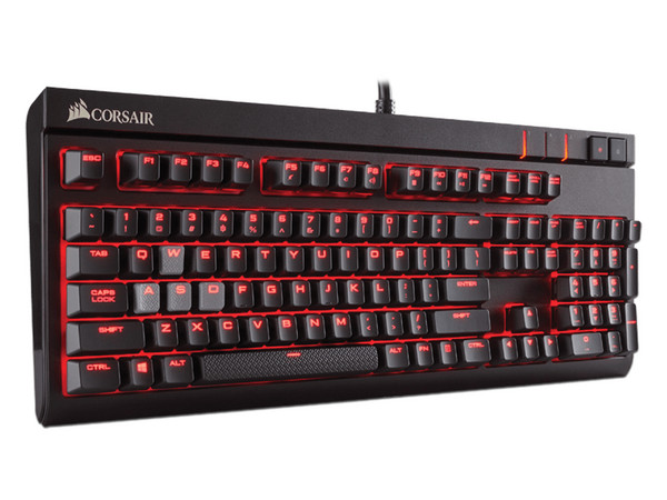 Teclado Gamer Mecánico Corsair Strafe Cherry MX, LED rojo, USB, (Versión en Español).