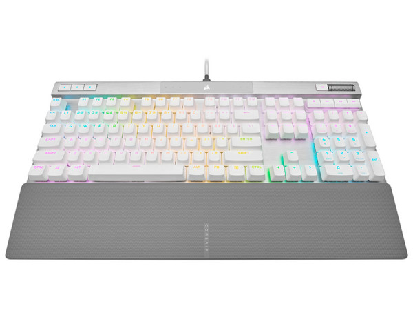 Teclado Mecánico Gamer Corsair K70 Pro, Iluminación RGB, USB. Color Blanco. (Versión en Inglés)