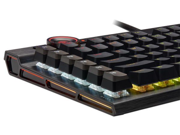 Teclado Gamer Mecánico Corsair K100 RGB, USB. Color Negro. (Versión en Inglés)