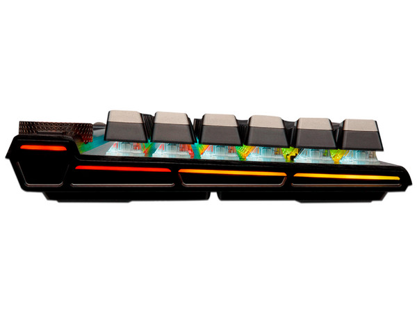 Teclado Gamer Optomecánico Corsair K100 CH-912A01A-NA, USB, iCUE RGB. Color Negro.