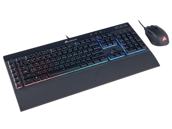Teclado gamer Corsair K55 Harpoon, con retroiluminación RGB, USB, (Versión Español).