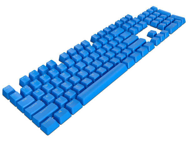 Set de Keycaps Corsair CH-9911030-NA Doble Shot, 104 Teclas. Color Azul.