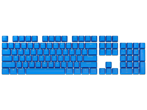 Set de Keycaps Corsair CH-9911030-NA Doble Shot, 104 Teclas. Color Azul.