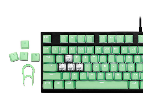Kit de Teclas Corsair PBT DOUBLE-SHOT PRO, Color Verde Menta. 