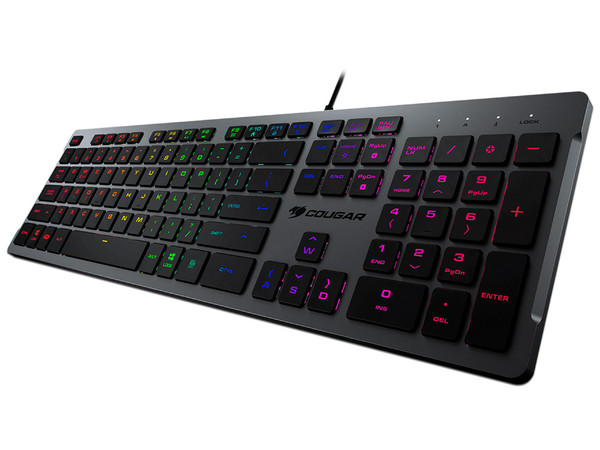 Teclado Gamer Cougar VANTAR S RGB, USB, Versión en Inglés. Color Negro.