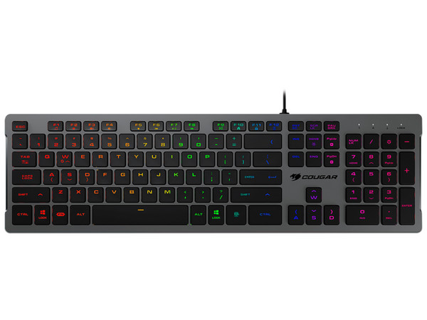 Teclado Gamer Cougar VANTAR S RGB, USB, Versión en Inglés. Color Negro.