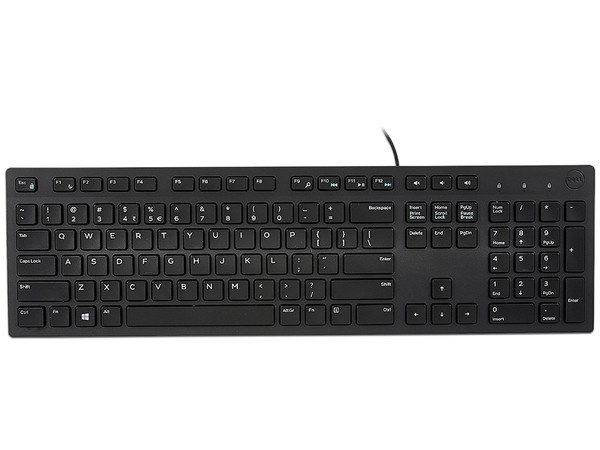 Teclado Alámbrico Dell 580-ADMT, USB. Color Negro. (Versión en Inglés).