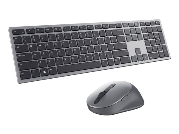 Kit de Teclado y Mouse Dell Premier, USB, Bluetooth. Color Gris. (Versión de Inglés).