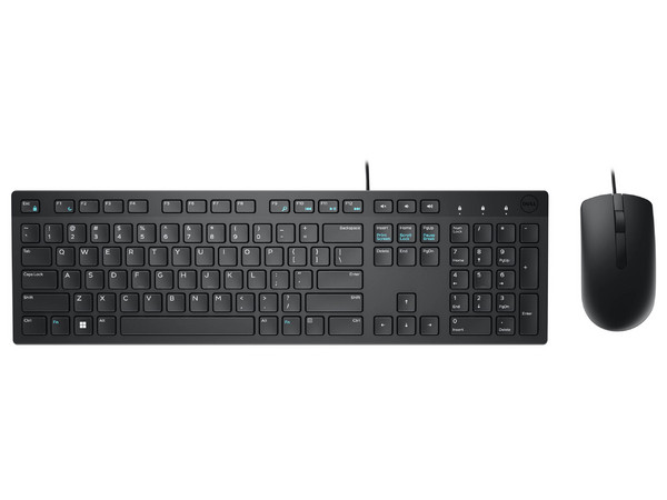 Kit Teclado y Mouse Alámbrico, KM300C, USB, Color Negro
