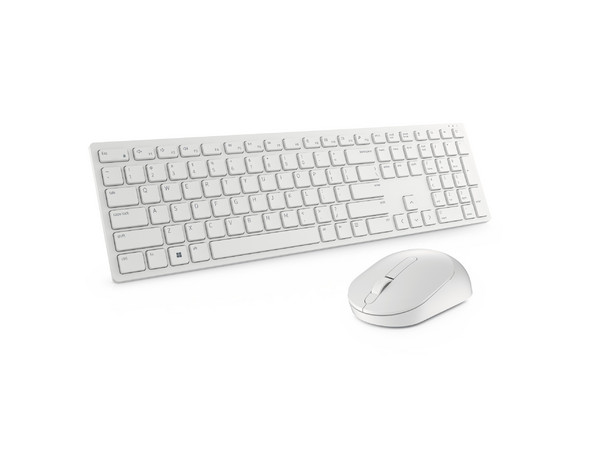 Kit de Teclado y Mouse Inalámbrico DELL KM5221W Pro, Receptor USB. Color Blanco. (Versión en Español).