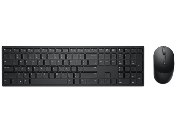 Teclado y mouse inalámbricos Dell KM5221W, idioma inglés, conexión USB, diseño ergonómico, batería de larga duración.