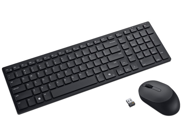 Kit de Teclado y Mouse Inalámbrico DELL PRO KM555, Receptor USB. Color Negro.
