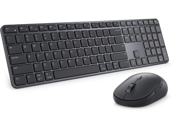 Kit Teclado y Mouse Inalámbrico Dell Pro Plus Slim KM726, Óptico, Bluetooth 6.0 y Receptor USB. Color Negro. (Versión en Español).
