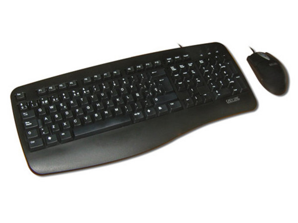 Teclado y Mouse Easy Line, PS/2. Color Negro