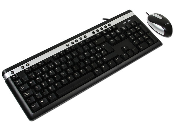 Teclado Multimedia y Mouse óptico Easy Line, PS/2.