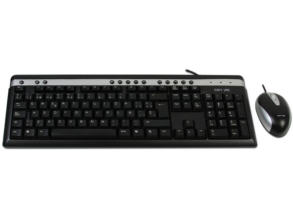 Teclado Multimedia y Mouse óptico Easy Line, PS/2.