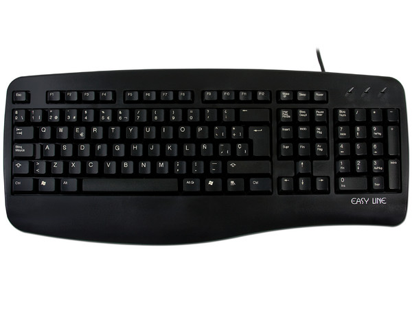 Teclado Easy Line, USB. Color Negro.