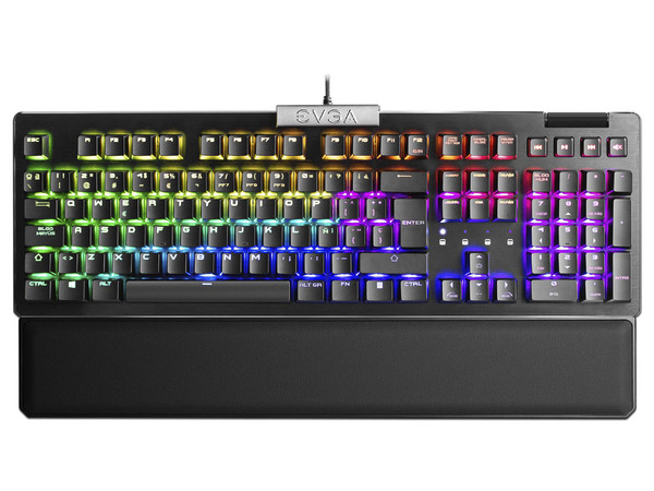 Teclado Mecánico Gamer EVGA Z15, Iluminación RGB, USB (versión en inglés). Color Negro.