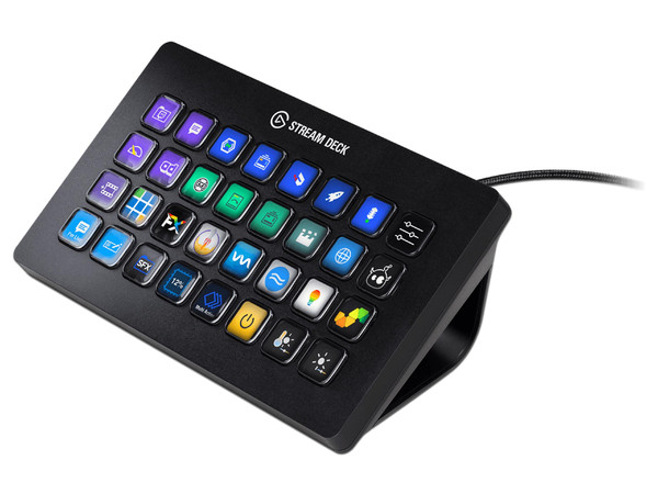 Teclado Elgato Stream Deck XL, 32 teclas LCD programables, USB.