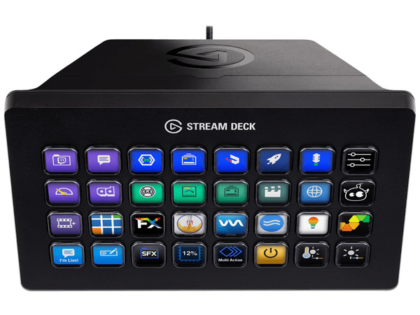 Teclado Elgato Stream Deck XL, 32 teclas LCD programables, USB.