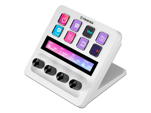 Teclado Elgato Stream Deck+ de 8 Teclas, Pantalla táctil con control de audio, Color Blanco.