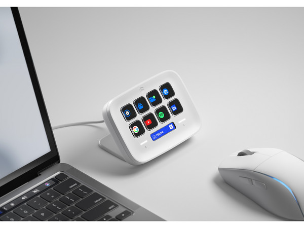 Teclado Elgato Stream Deck, Controlador 8 Teclas, LCD, Blanco, Alámbrico, 2 Touch Points.