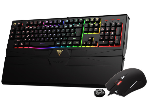 Teclado y mouse GAMDIAS ARES 7 COLOR RGB con retroiluminación LED, USB.