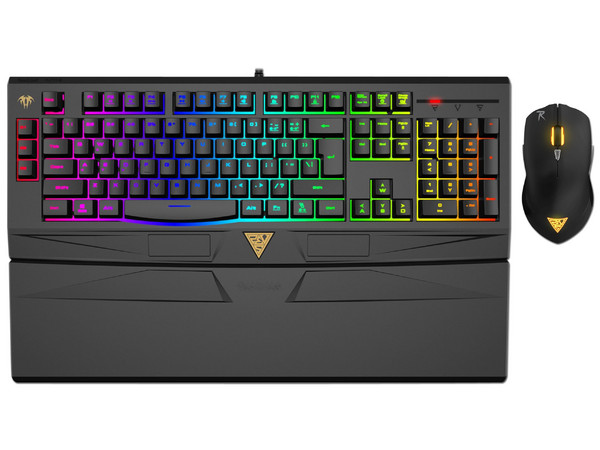 Teclado y mouse GAMDIAS ARES 7 COLOR RGB con retroiluminación LED, USB.